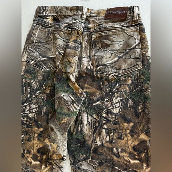 Wrangler Pro Gear RealTree Camouflage Hunting Denim Jeans 33 x 32 EUC NO WEAR - Picture 2 of 8